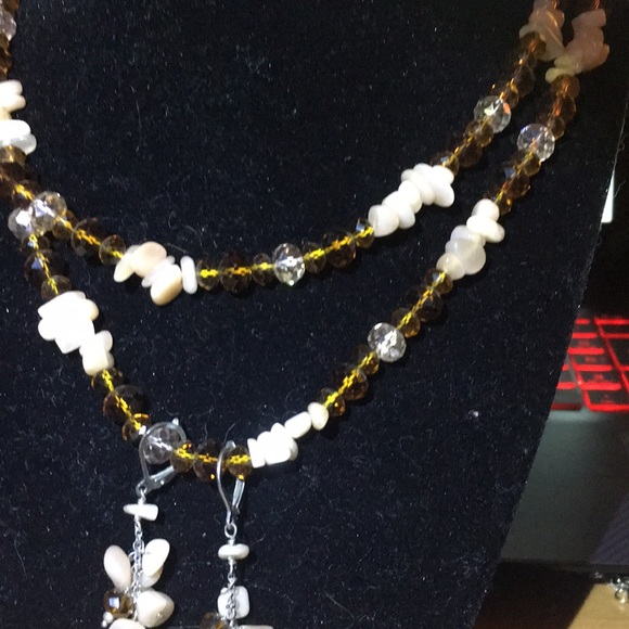 Moonstone and bead necklace set - Picture 2 of 5